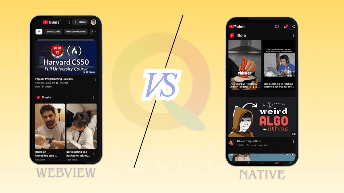 Comparison between WebView and Native apps for mobile devices